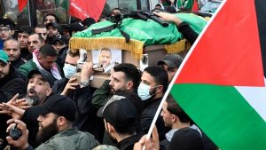 Thousands Attend Hamas Deputy Leader's Funeral In Beirut