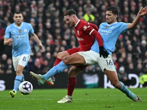 Liverpool and Manchester City fight out pulsating draw at Anfield